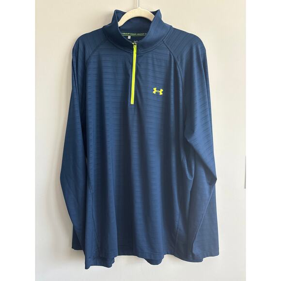 Under Armour Loose Fit Quarter Zip Navy Blue Size 2XL - Picture 1 of 4